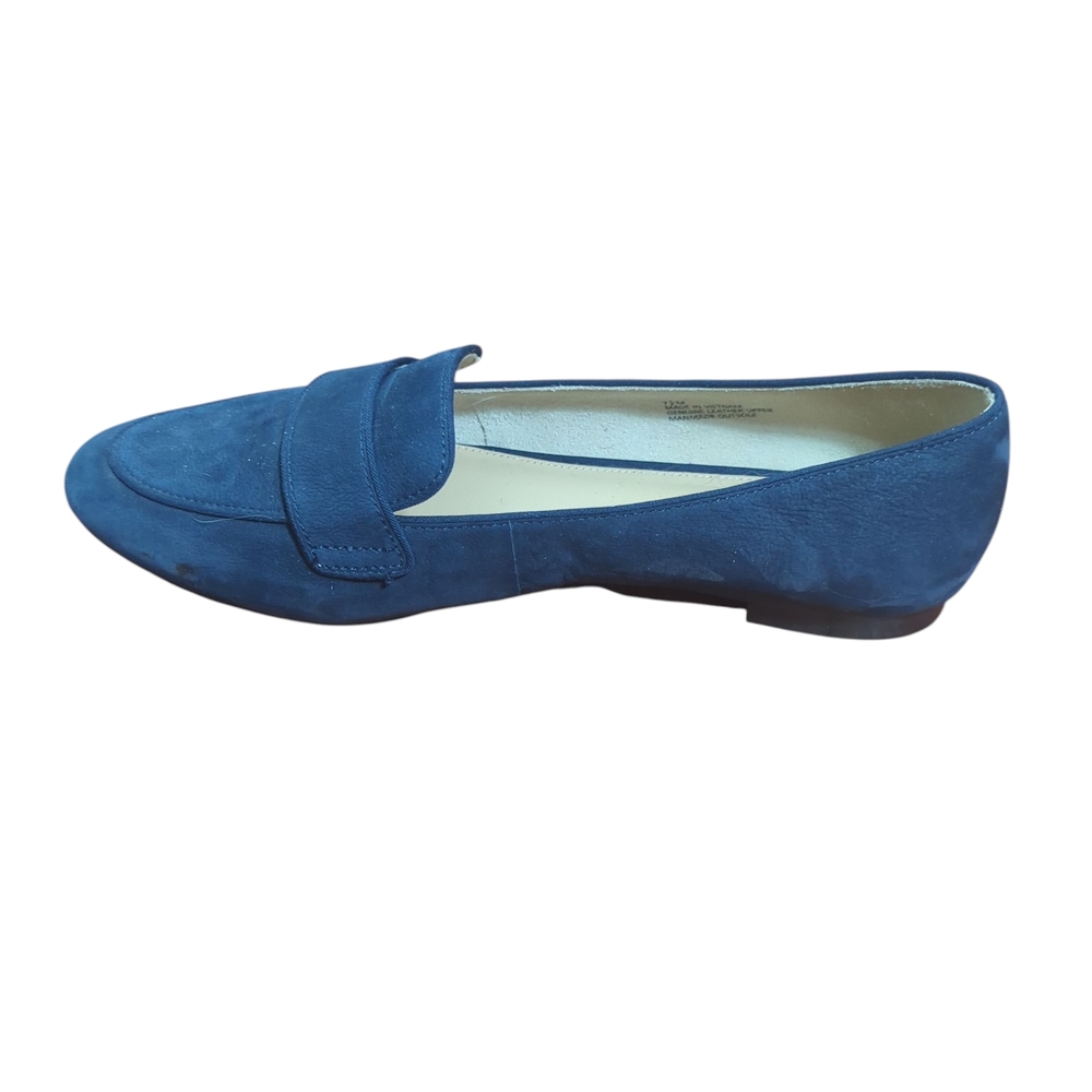 Talbots Women's Blue Suede Loafer Flat Dress Shoe Career Quiet‎ Luxury Size 7.5